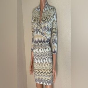 J. McLaughlin Zigzag Long Sleeve Dress